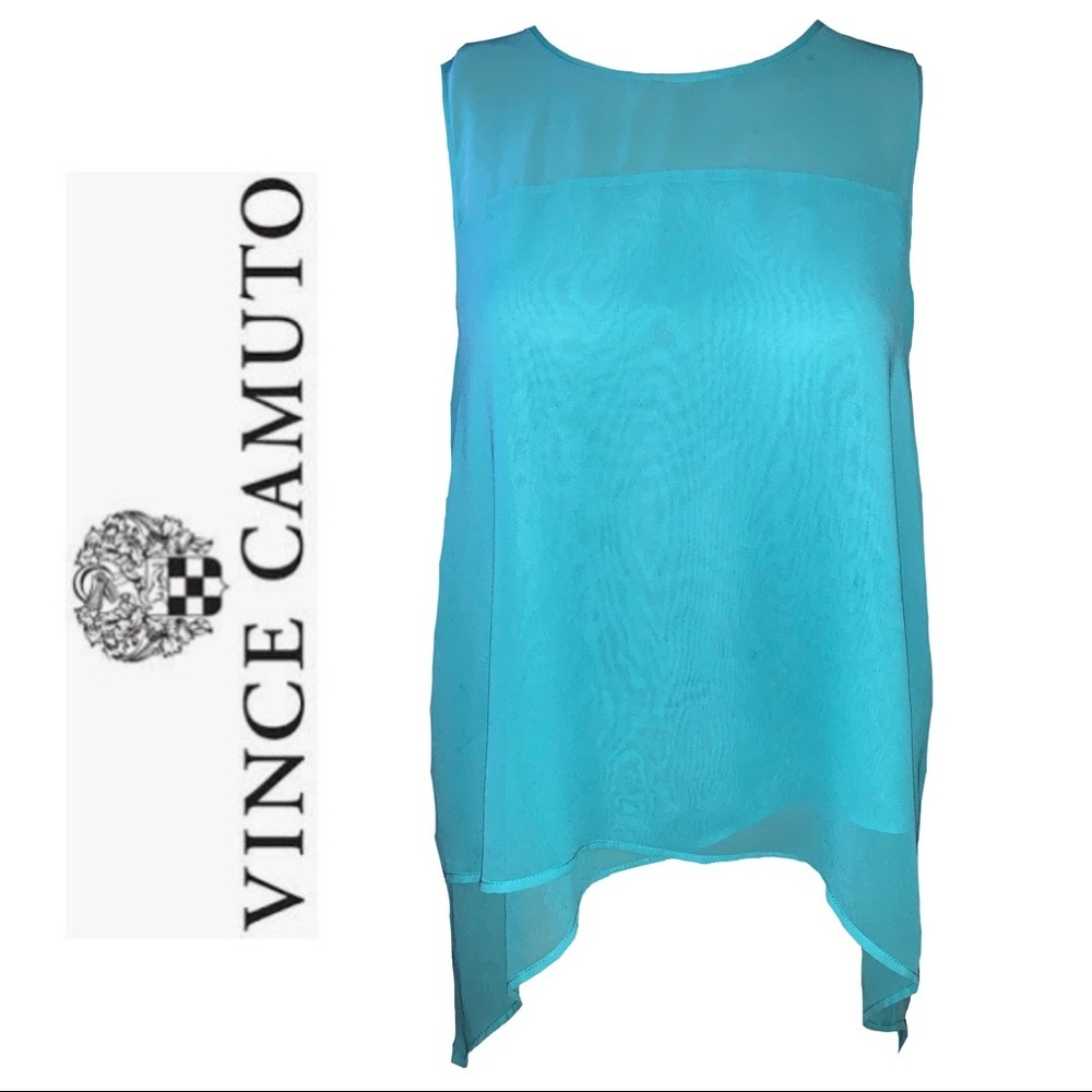 Vince Camuto Turquoise Sleeveless Blouse
